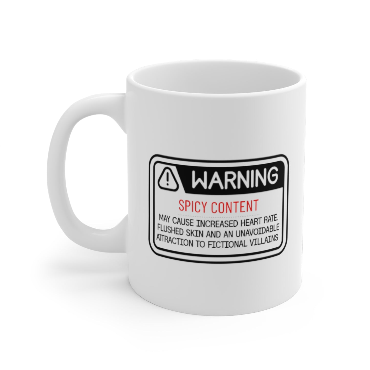 Warning Spicy Content Mug | Spicy Book Lover Gift | Romantasy Reader 11oz Ceramic Mug | Dark Romance Coffee Mug